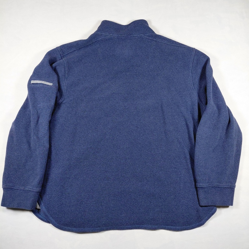 Robert Graham Mens 2XL Blue Waffle Knit 1/4 Zip Pullover Sweater Cotton - Picture 8 of 14